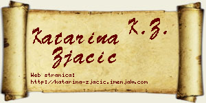 Katarina Zjačić vizit kartica